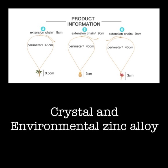 Palm Tree Crystal Necklace - Picture 5 of 6